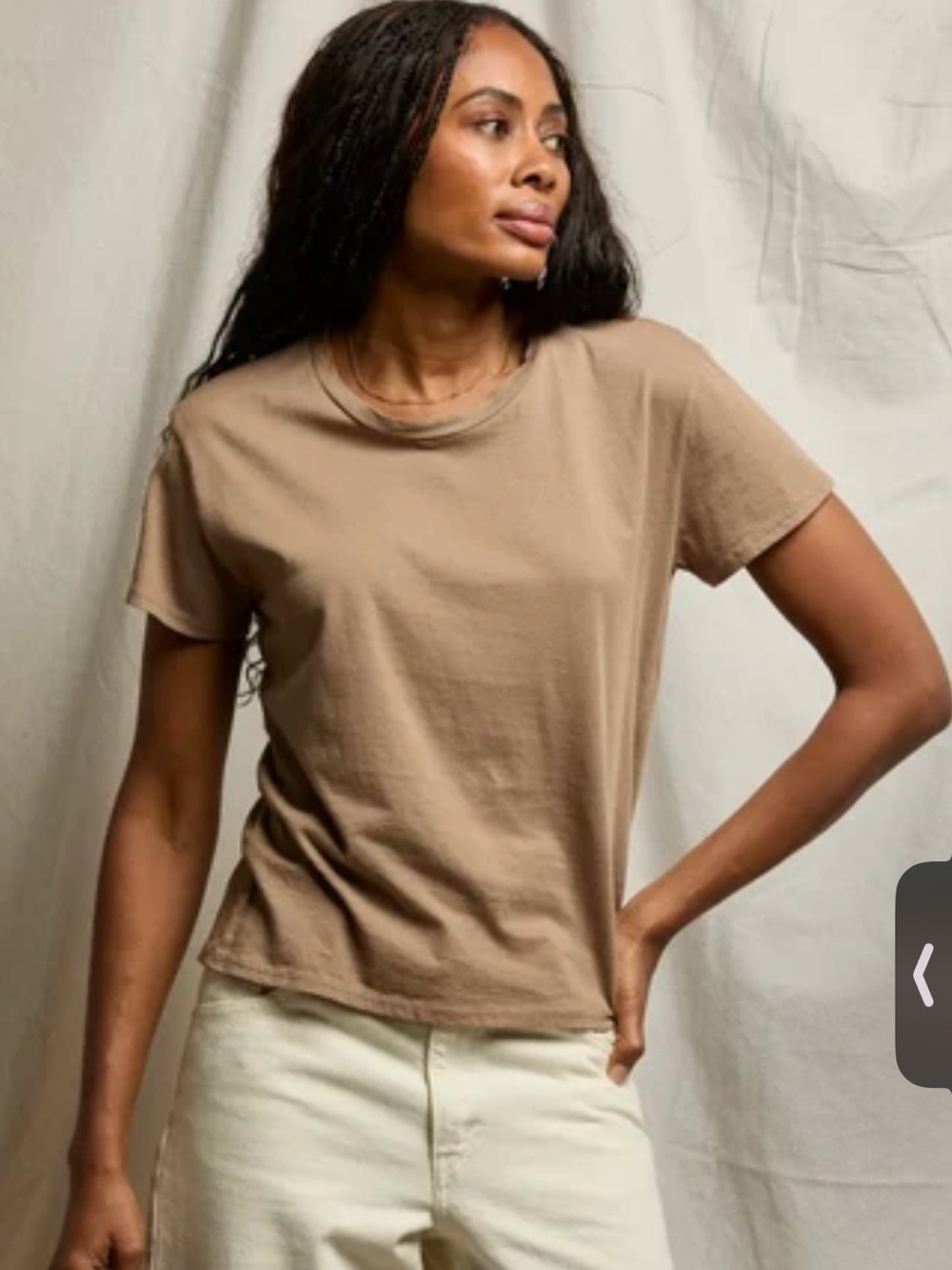 Perfectwhitetee Harley Cotton Boxy Crewneck Tee Size L